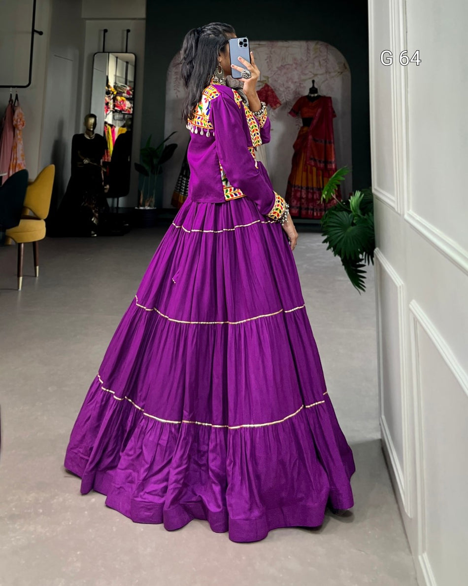 Pure Rayon Lehenga with Gota Patti Touch Up – G64