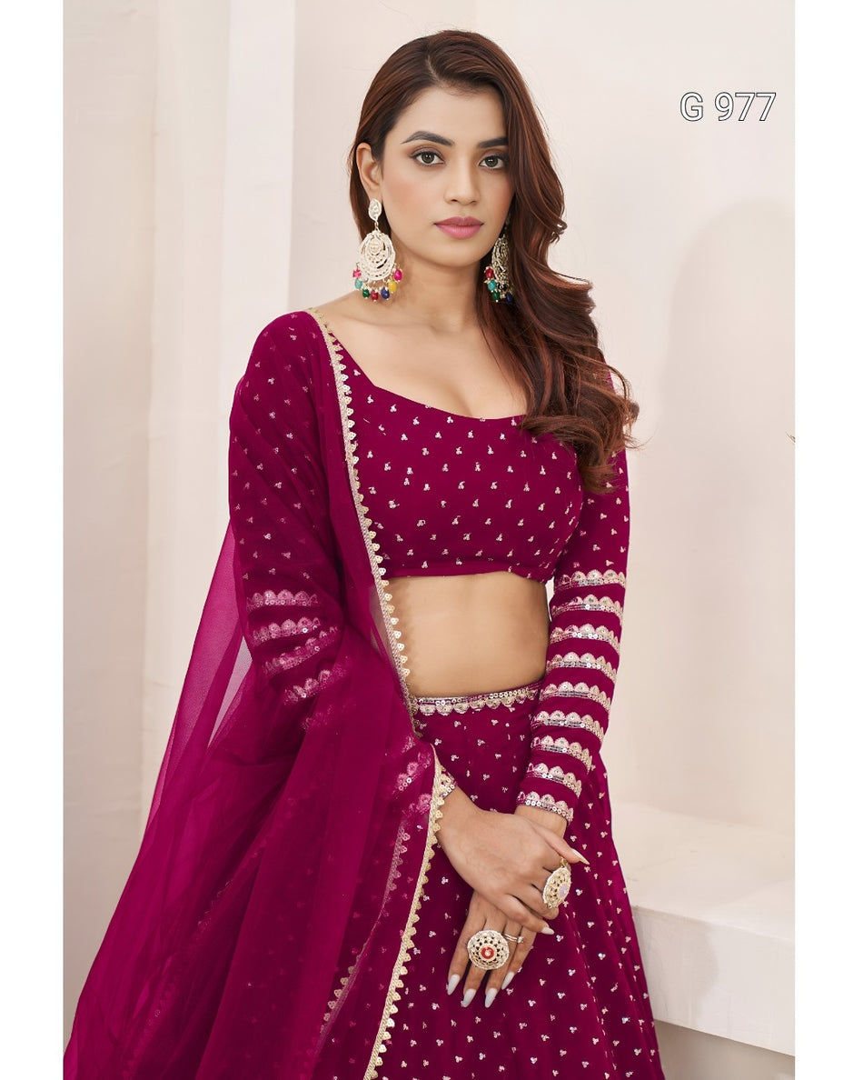 Luxury Wedding Wear Lehenga Choli G 977