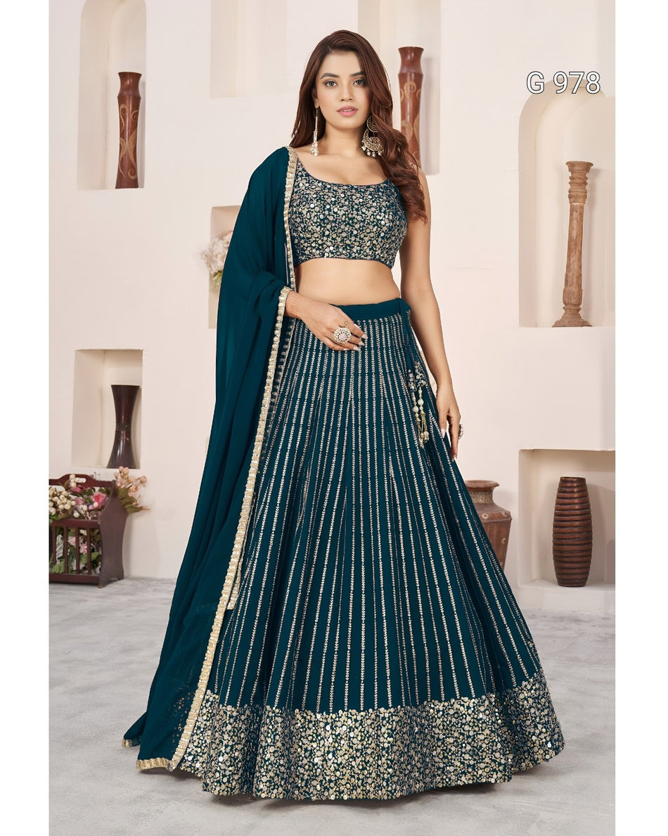 Multiple Sequins Embroidered Lehenga Collection G 978
