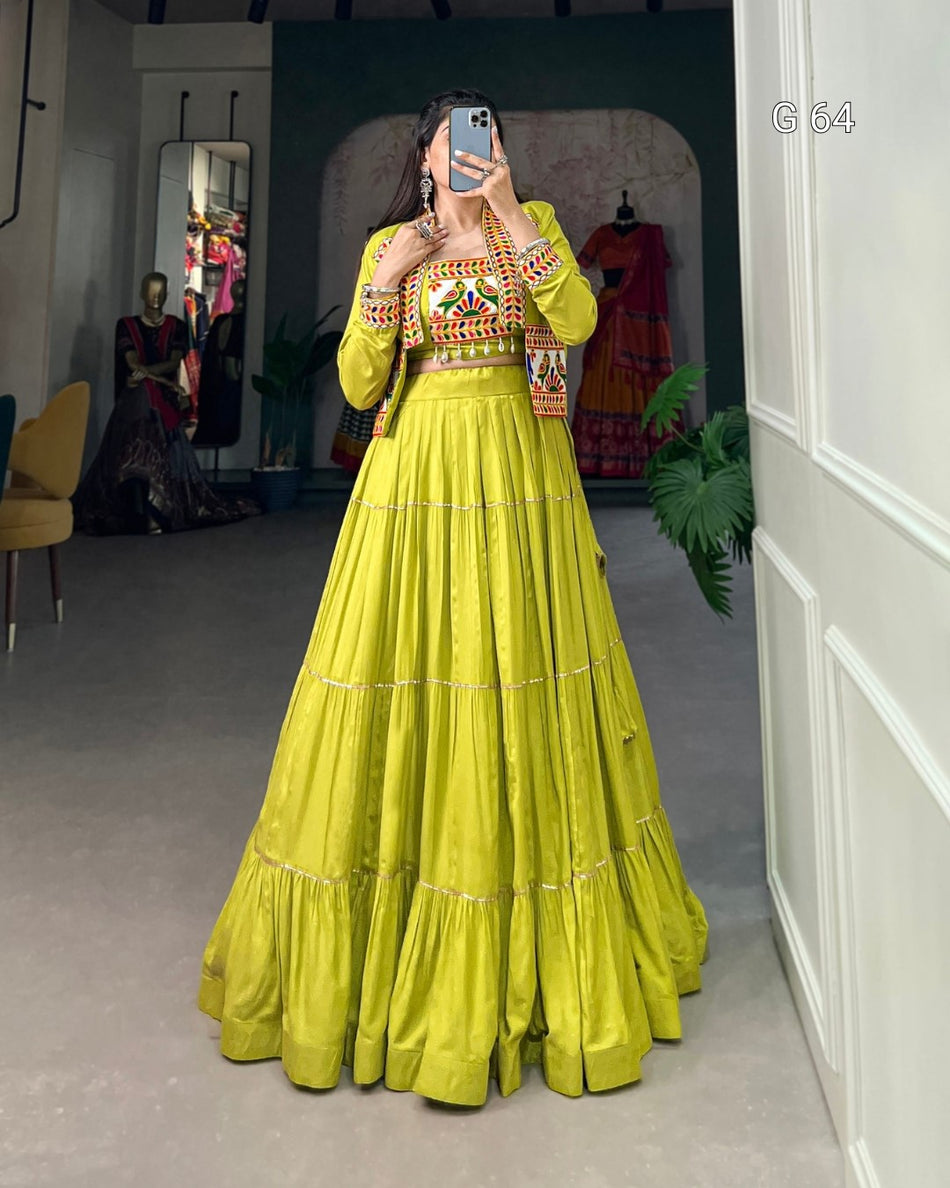 Pure Rayon Lehenga with Gota Patti Touch Up – G64