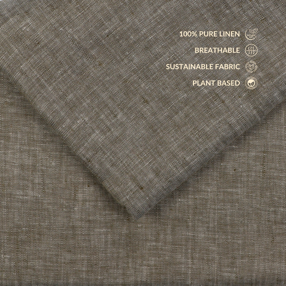 Grey-brown Linen Fabric 70 Lea by Yard | Grey-brown Linen Fabric | Breathable Sustainable Linen for Dresses, Shirts, Pants &amp; Home Decor - GF 106