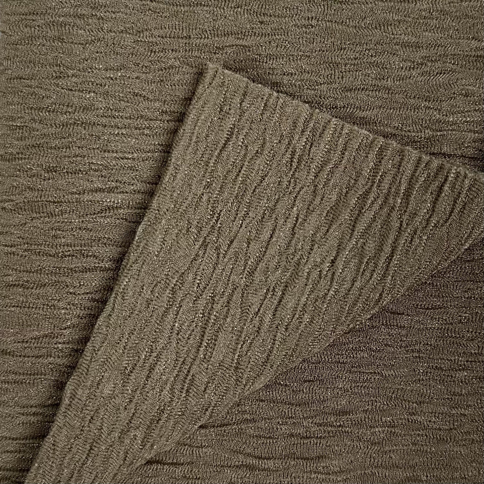 Taupe Scrabble Knit Fabric by Yard, Poly Spandex Stretch Textured Grid Block Material  GF 78