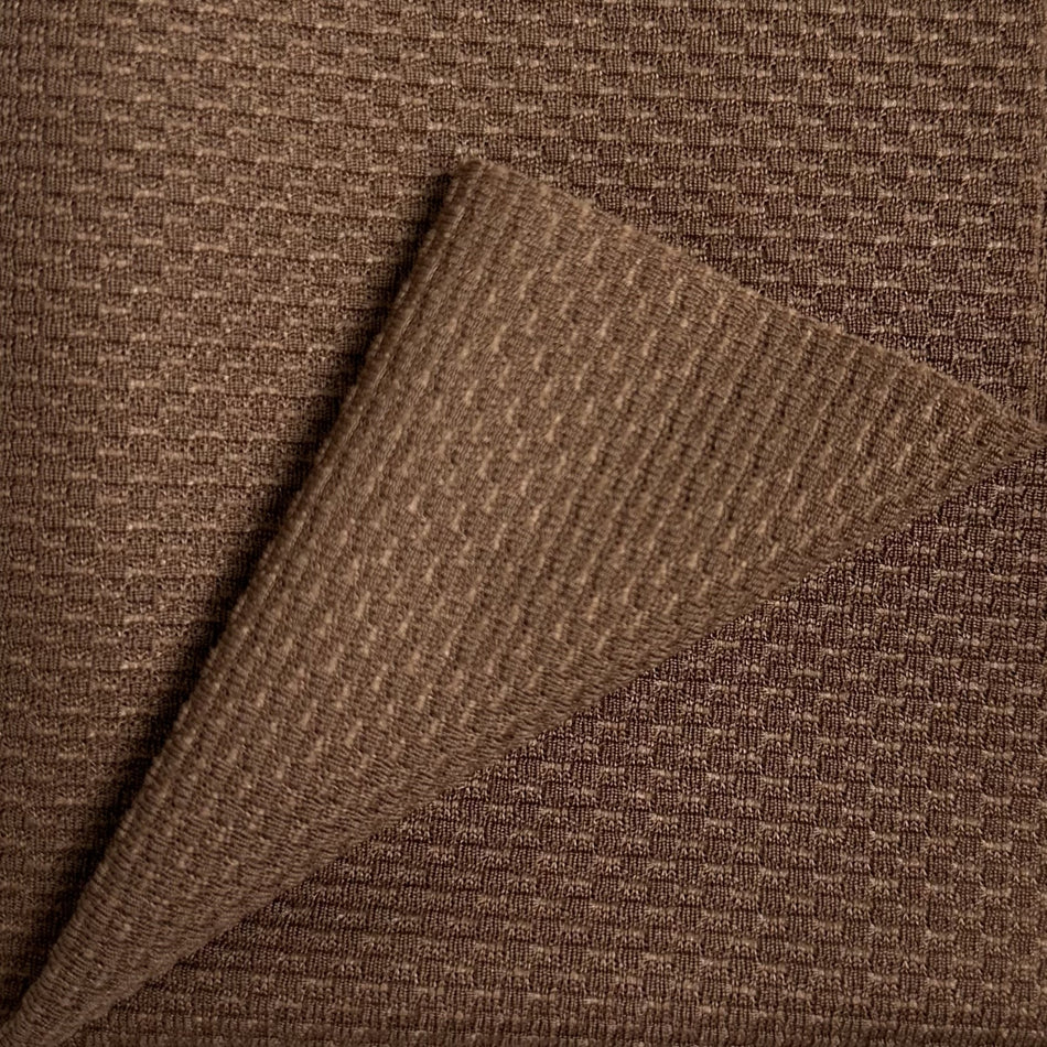 Ivory Textured Knit Fabric by Yard, Poly Spandex Stretch Dimensional Cream White Material GF 75
