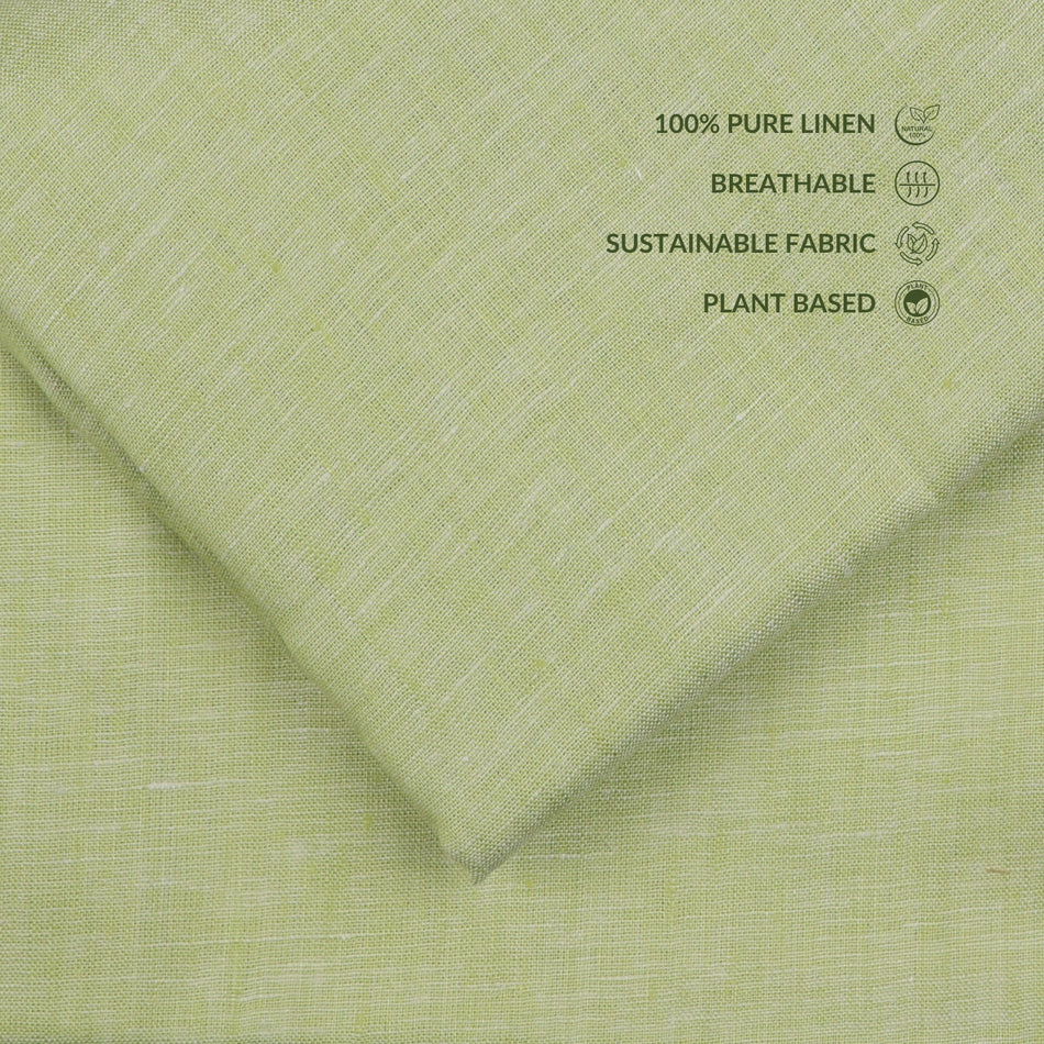 Pistachio green Linen Fabric 70 Lea by Yard | &nbsp;Linen Fabric | Breathable Sustainable Natural Linen for Dresses, Shirts &amp; Home Decor - GF 107