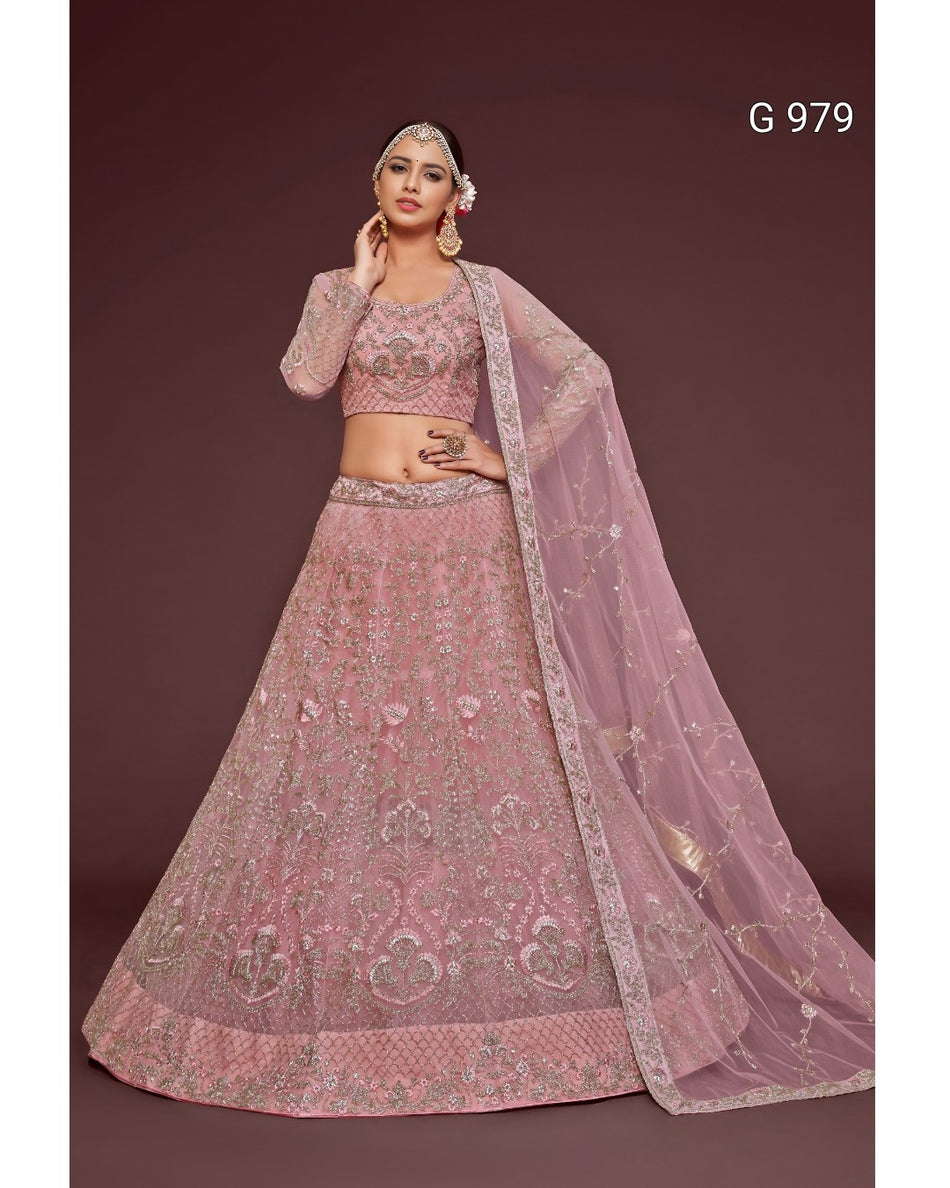 Glitter Dori Embroidered Lehenga Choli G 979
