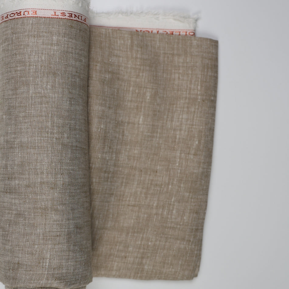 Grey Linen Fabric 70 Lea by Yard | Grey Linen Fabric | Natural Breathable Sustainable Linen for Dresses, Shirts &amp; Sewing - GF119