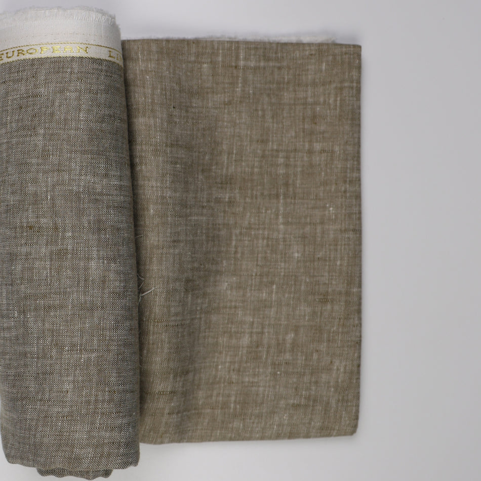 Grey-brown Linen Fabric 70 Lea by Yard | Grey-brown Linen Fabric | Breathable Sustainable Linen for Dresses, Shirts, Pants &amp; Home Decor - GF 106