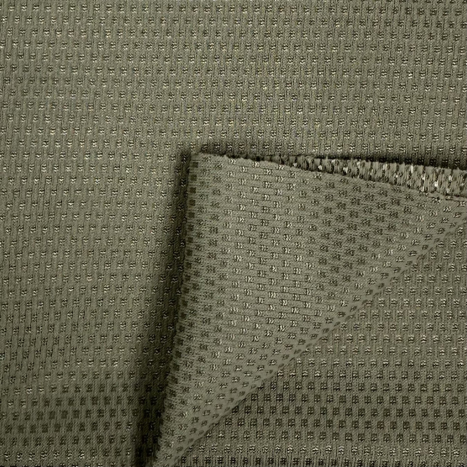 Olive Bright Diamond Textured Knit Fabric by Yard | Premium Stretch Fashion Fabric | Designer Apparel Fabric for Dresses, Tops &amp; Sewing GF 97