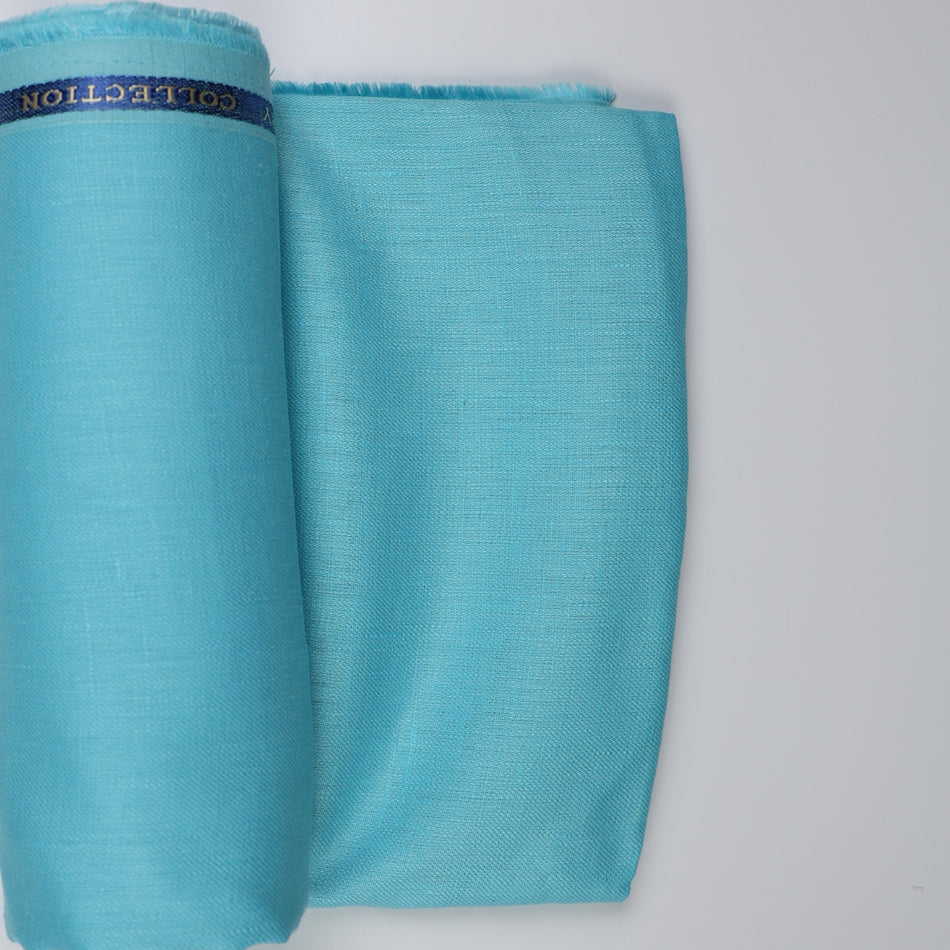 pastal sky blue Pure Linen Fabric by Yard | 100% Linen 70 Lea | 58 Inch Wide Soft Breathable Fabric for Dresses, Shirts &amp; Boutique Sewing - GF 110