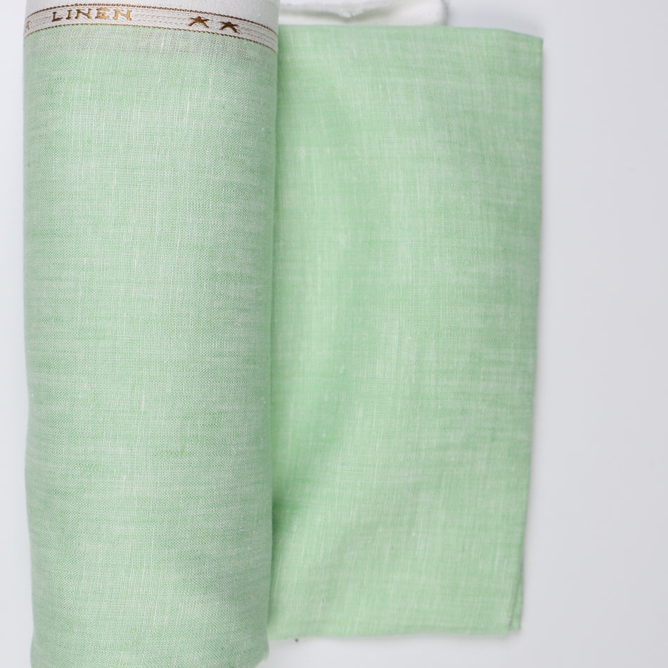 Mint Green Linen Fabric 70 Lea by Yard | Mint Green Natural Linen Fabric | Breathable Sustainable Linen for Dresses, Shirts &amp; Home Decor - GF 103