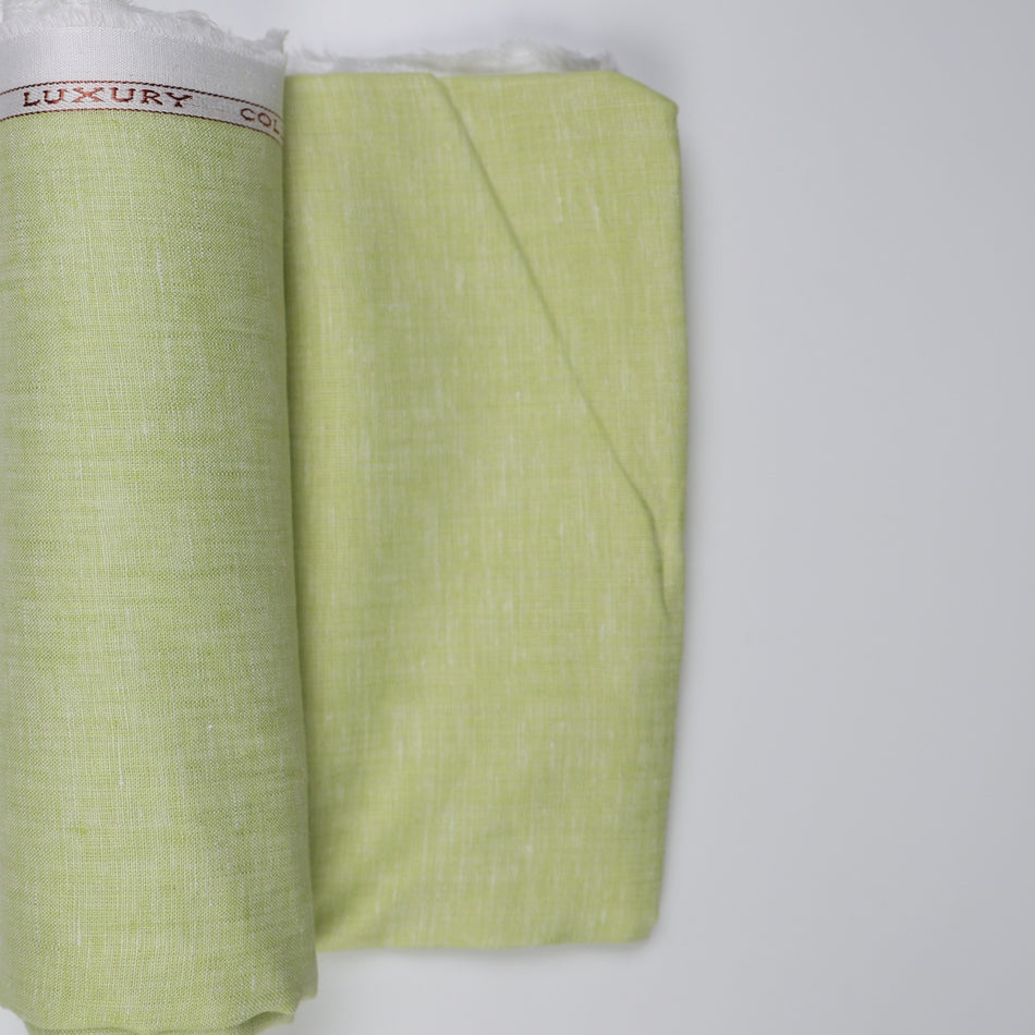 Pistachio green Linen Fabric 70 Lea by Yard | &nbsp;Linen Fabric | Breathable Sustainable Natural Linen for Dresses, Shirts &amp; Home Decor - GF 107