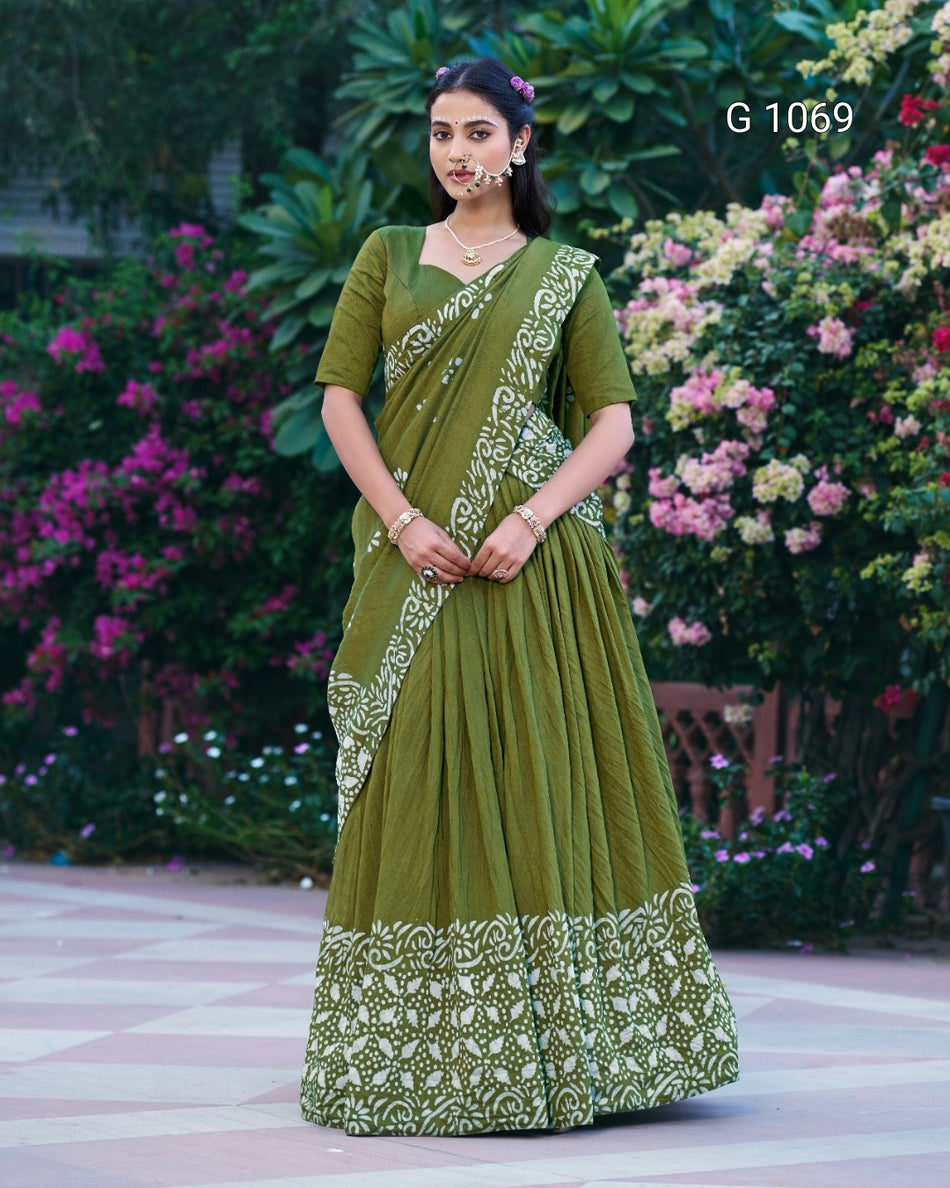 Radha Raas Vrindavan Special gopi Lehenga Choli - G 1069 Parrot Green