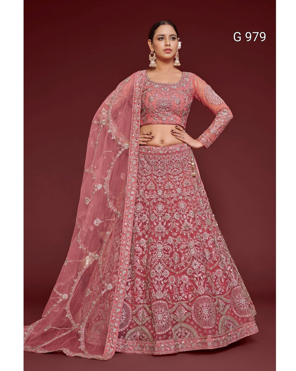 Glitter Dori Embroidered Lehenga Choli G 979