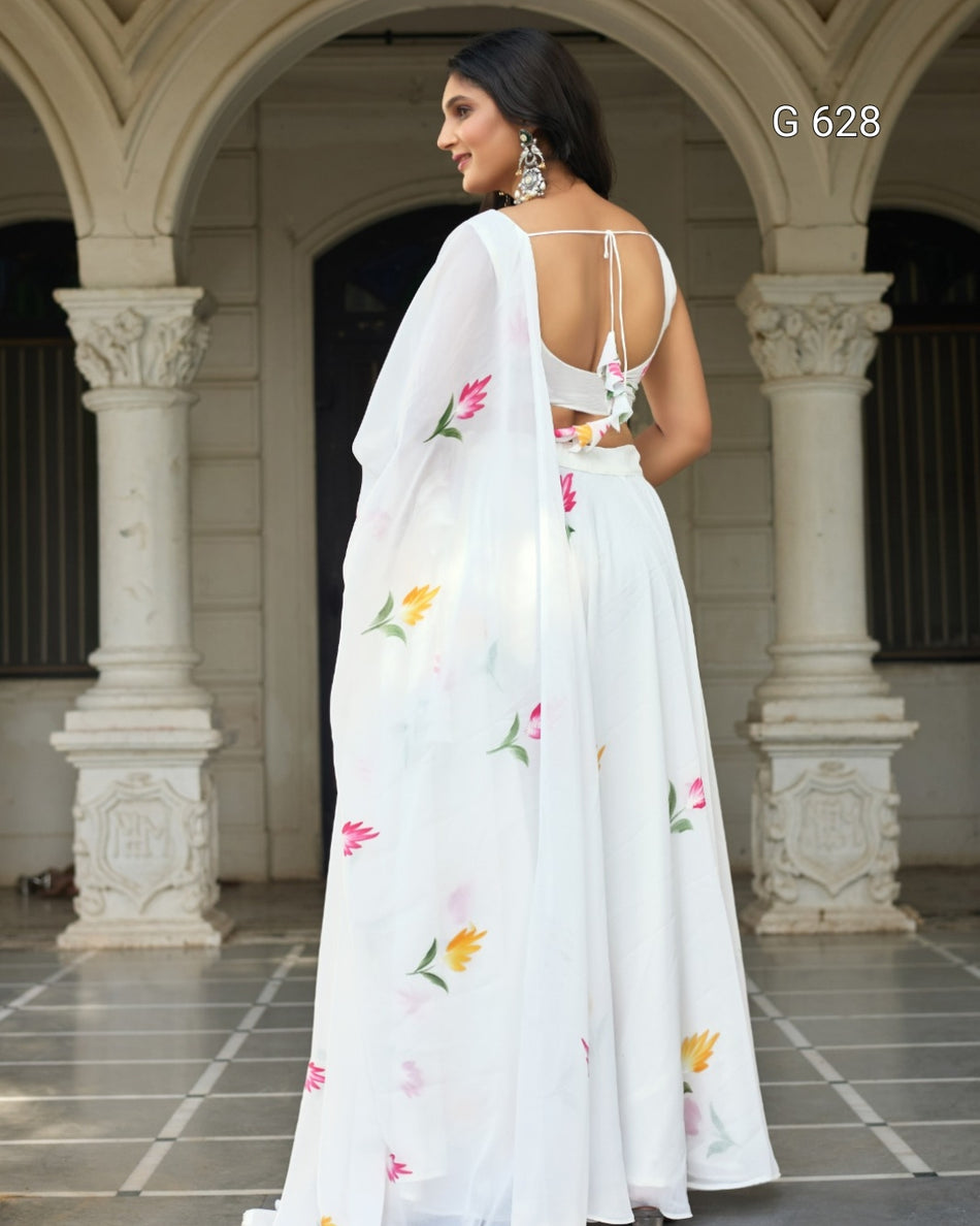 Graceful Floral Lehenga with Timeless Ethnic Appeal - G628