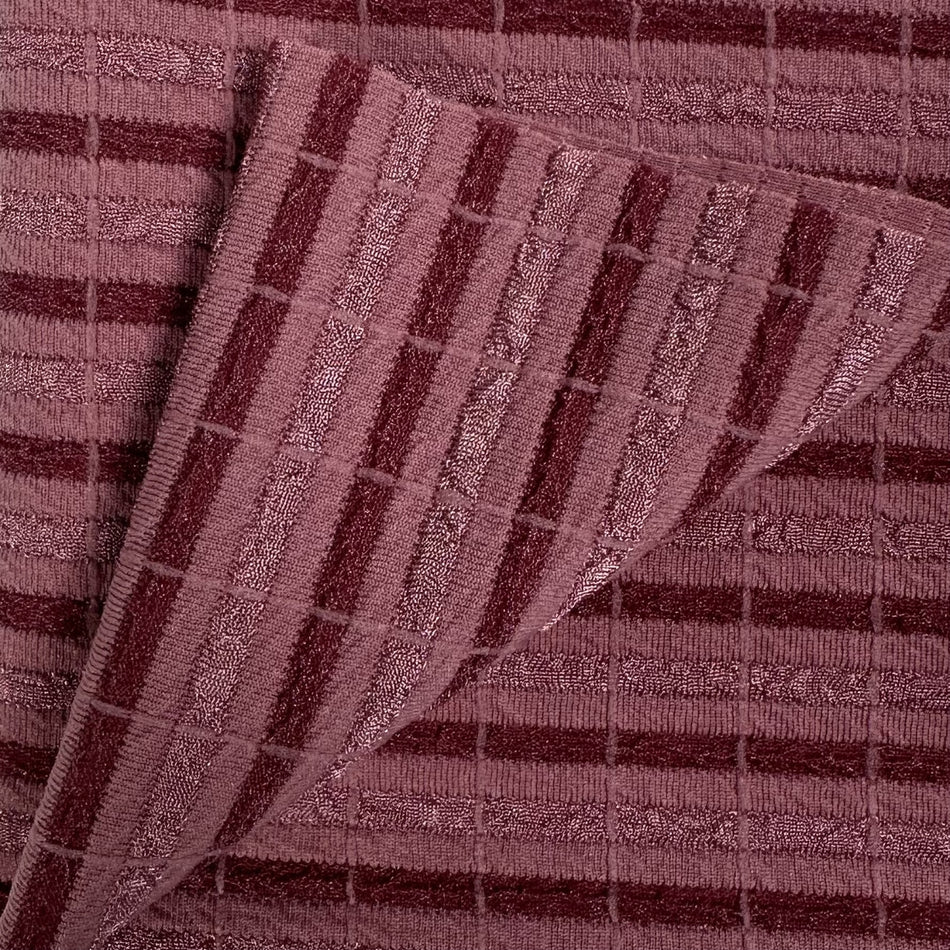 Dusty Pink Textured Knit Fabric by Yard | Premium Check Pattern Stretch Fabric | Fashion Fabric for Dresses, Tops & Boutique Sewing - GF84