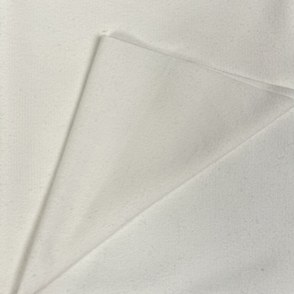 White Nylone Poly Knit Fabric by Yard | Soft Stretch Plain Apparel Fabric | Premium Solid Knit Fabric for Tops, Dresses & Sewing - GF 88