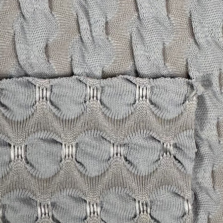 Close-up of textured fabric with a geometric pattern