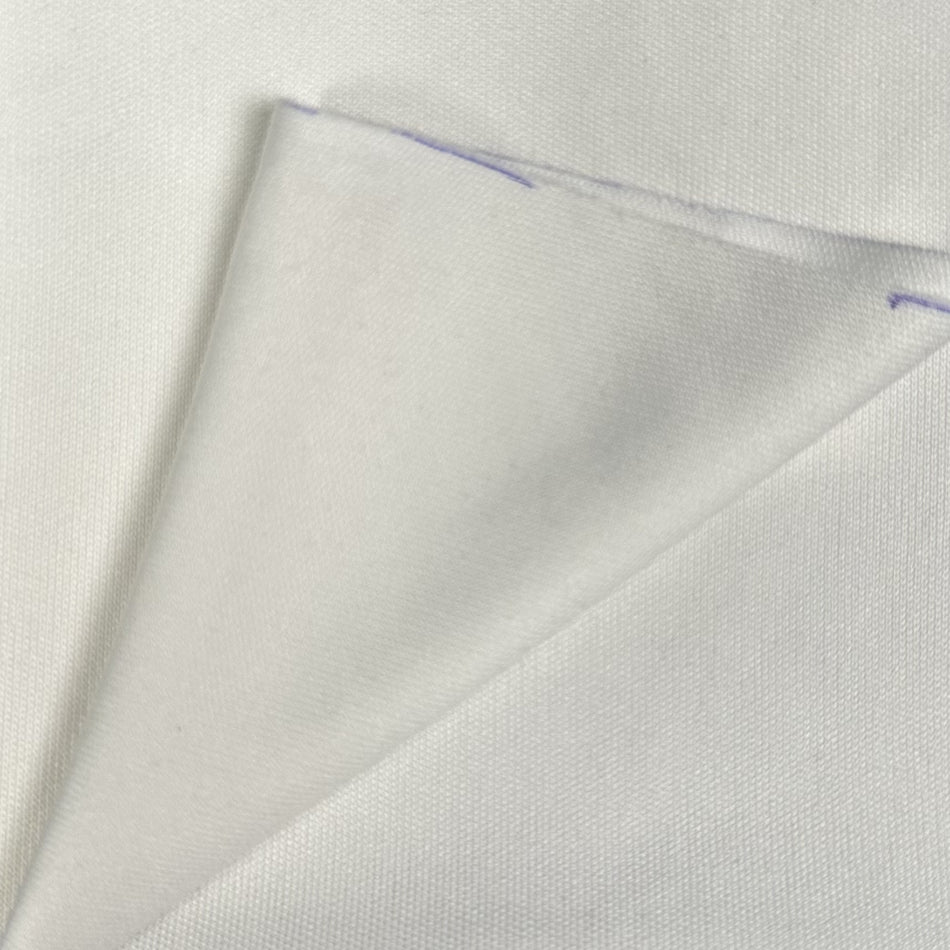 White Micro PP Knit Fabric by Yard | Soft Premium Stretch Fabric | Plain Apparel Fabric for T-Shirts, Sportswear, Dresses & Sewing Projects - GF 90