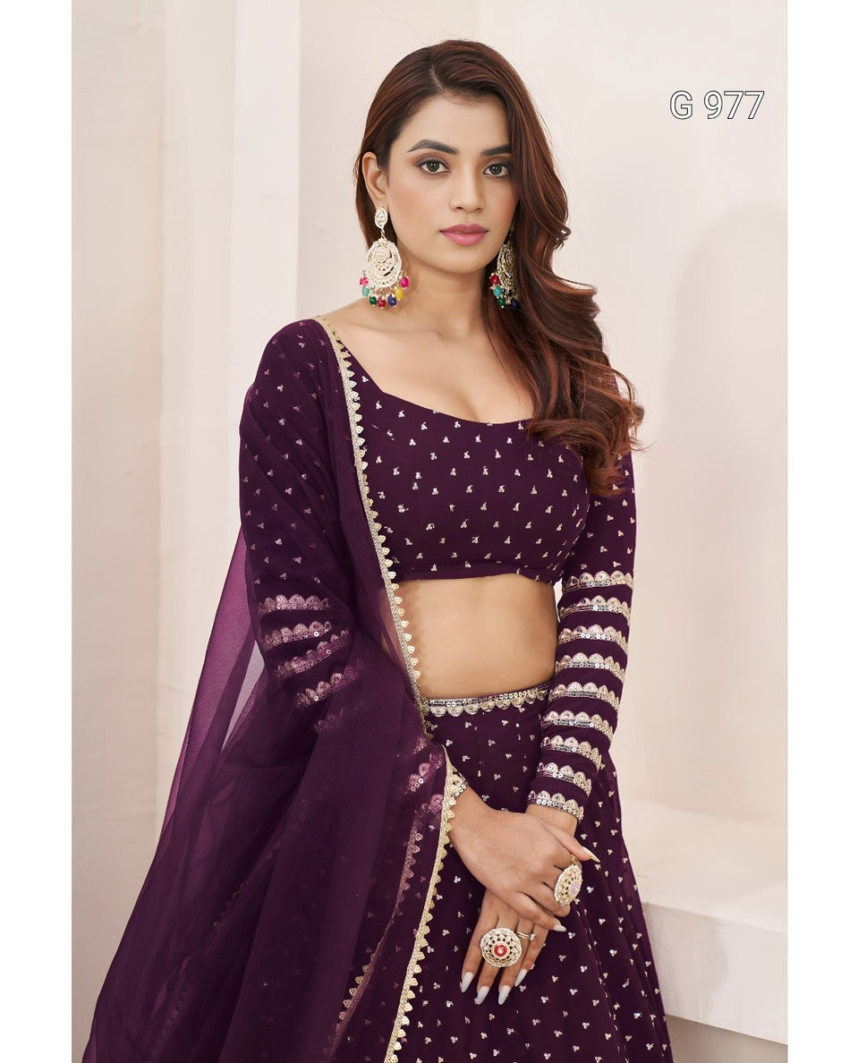 Luxury Wedding Wear Lehenga Choli G 977