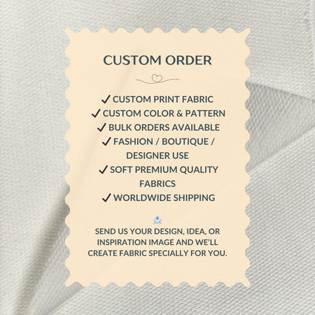 Text overlay on fabric with customizable order details