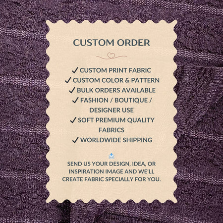Text overlay on fabric with customizable order details