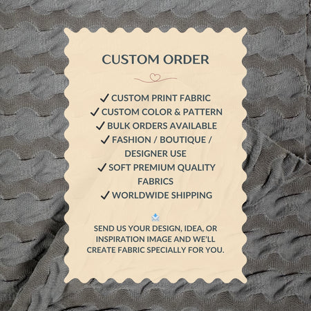 Text overlay on fabric with customizable order details
