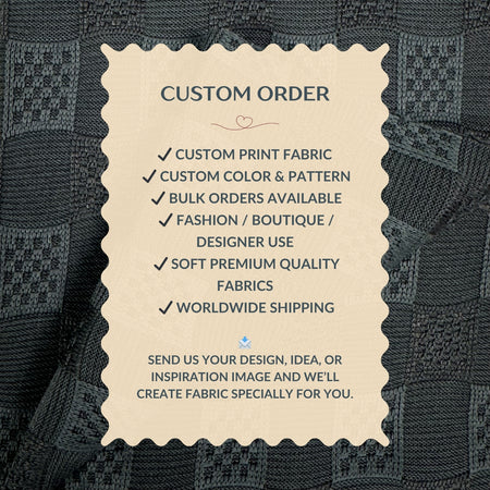 Text overlay on fabric with customizable order details