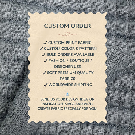 Text overlay on fabric with customizable order details