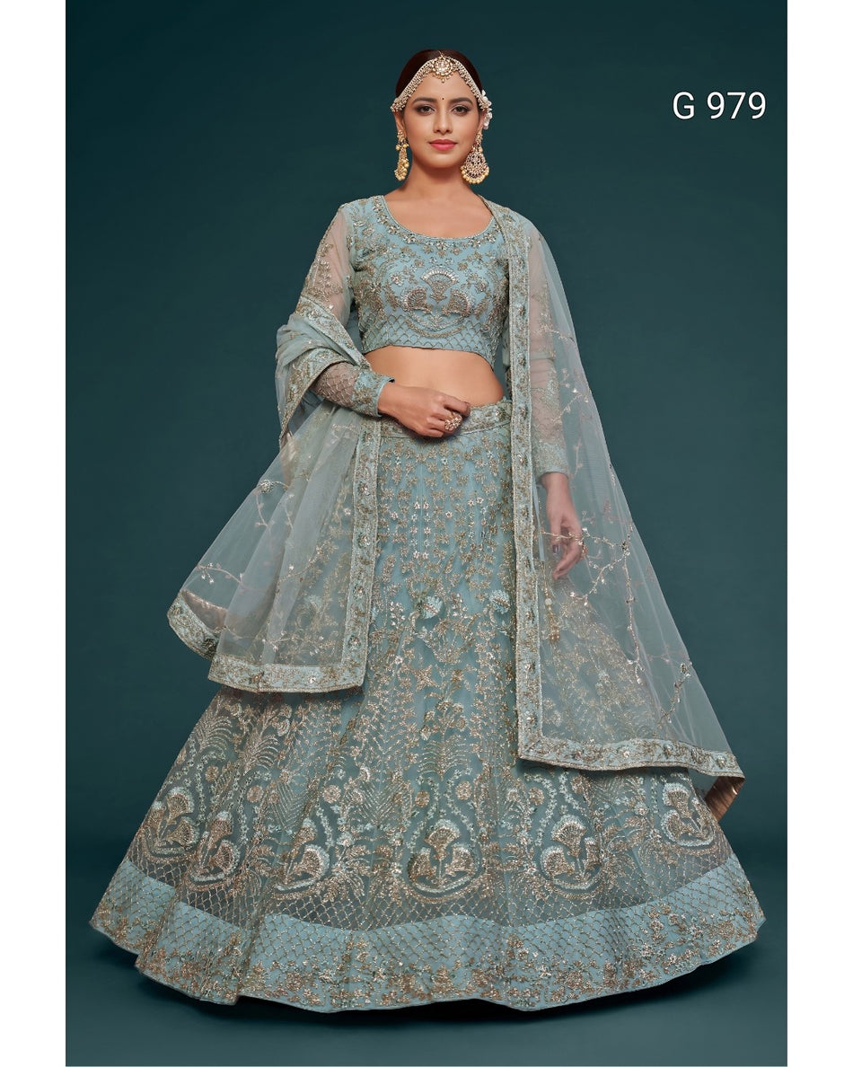 Glitter Dori Embroidered Lehenga Choli G 979