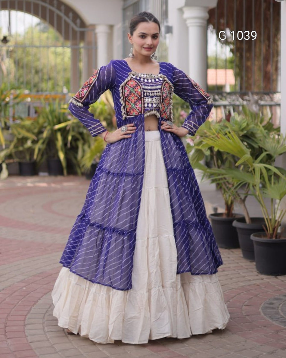 Gujarati Style Lehenga Kurti Collection - G 1039