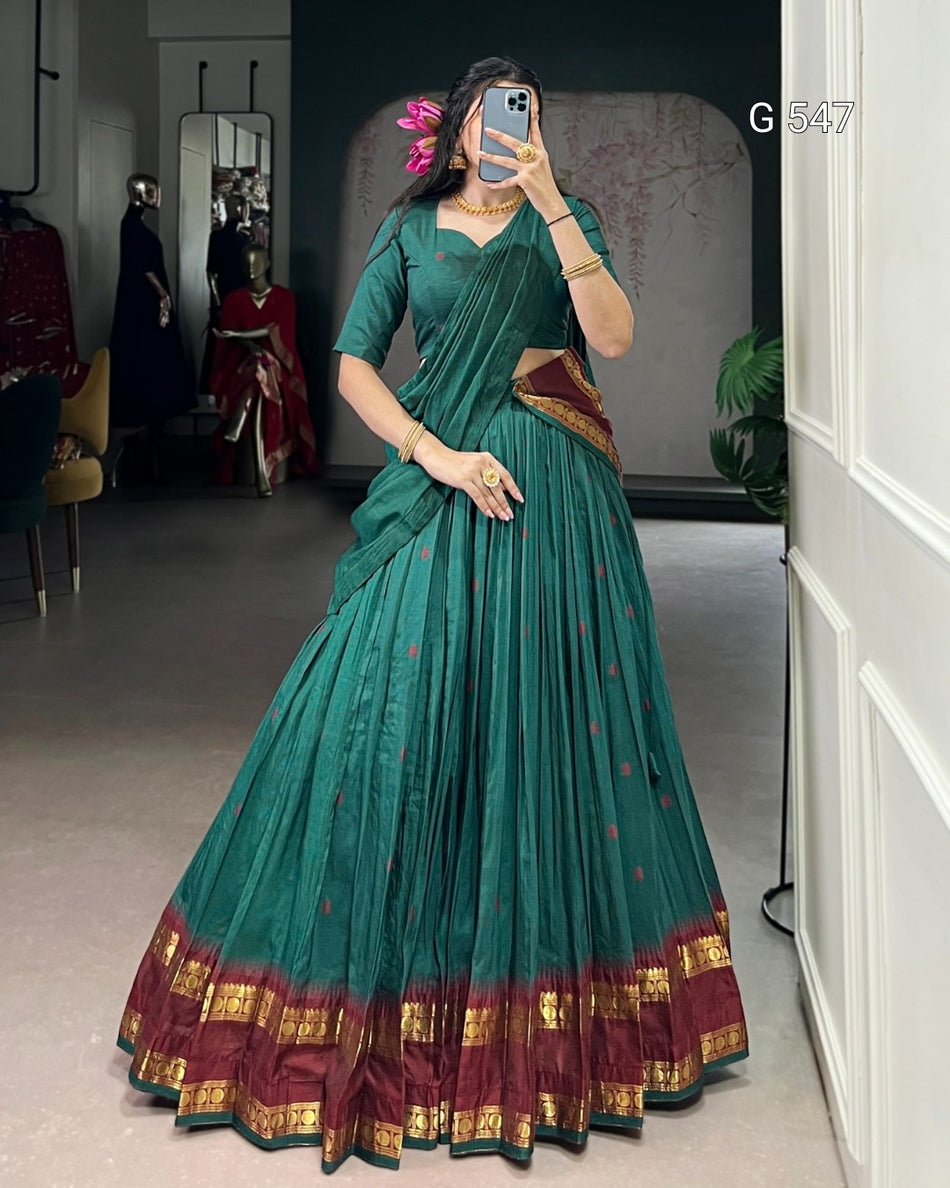 Beautiful Chanderi Cotton Lehenga for Festive Occasions - G 547
