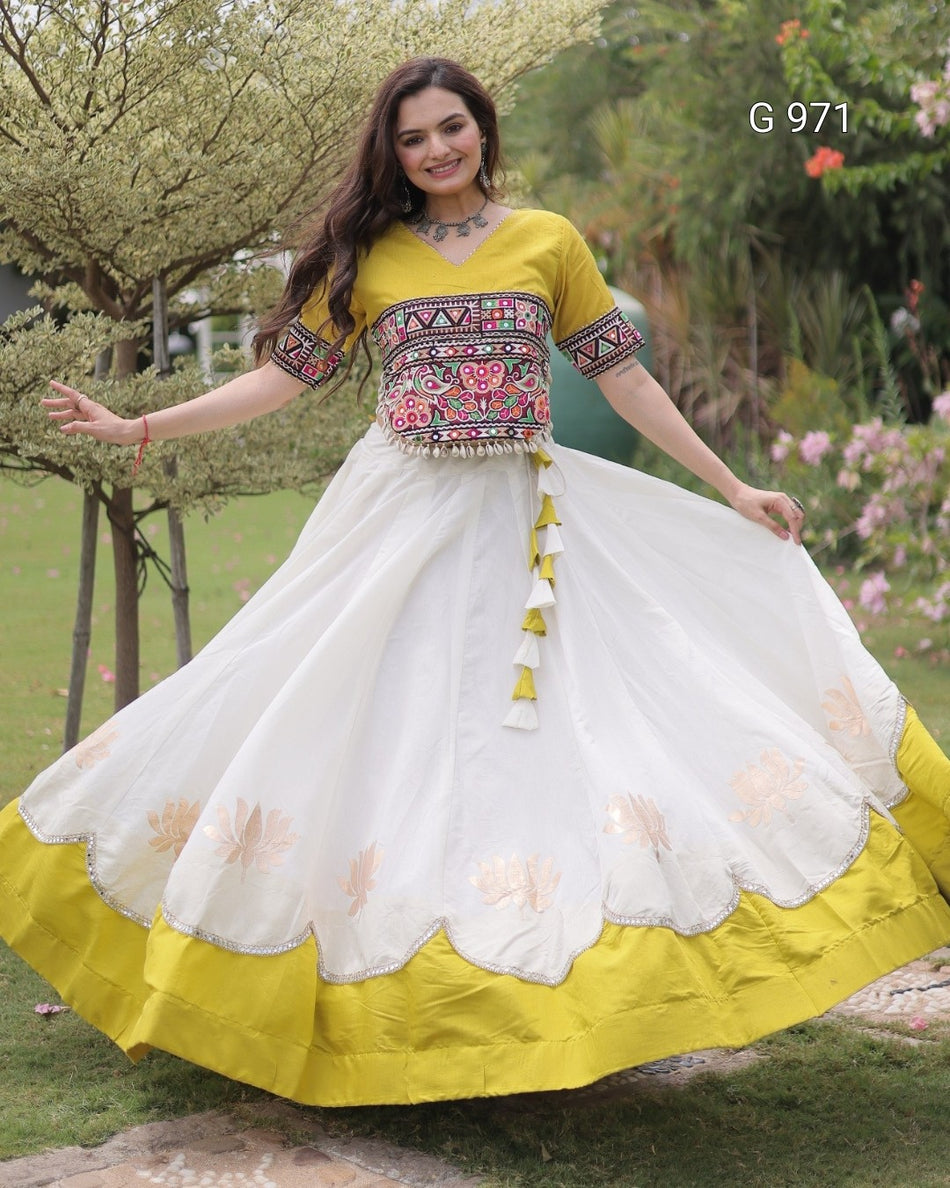Traditional Roman Garba Wear Lehenga - G 971