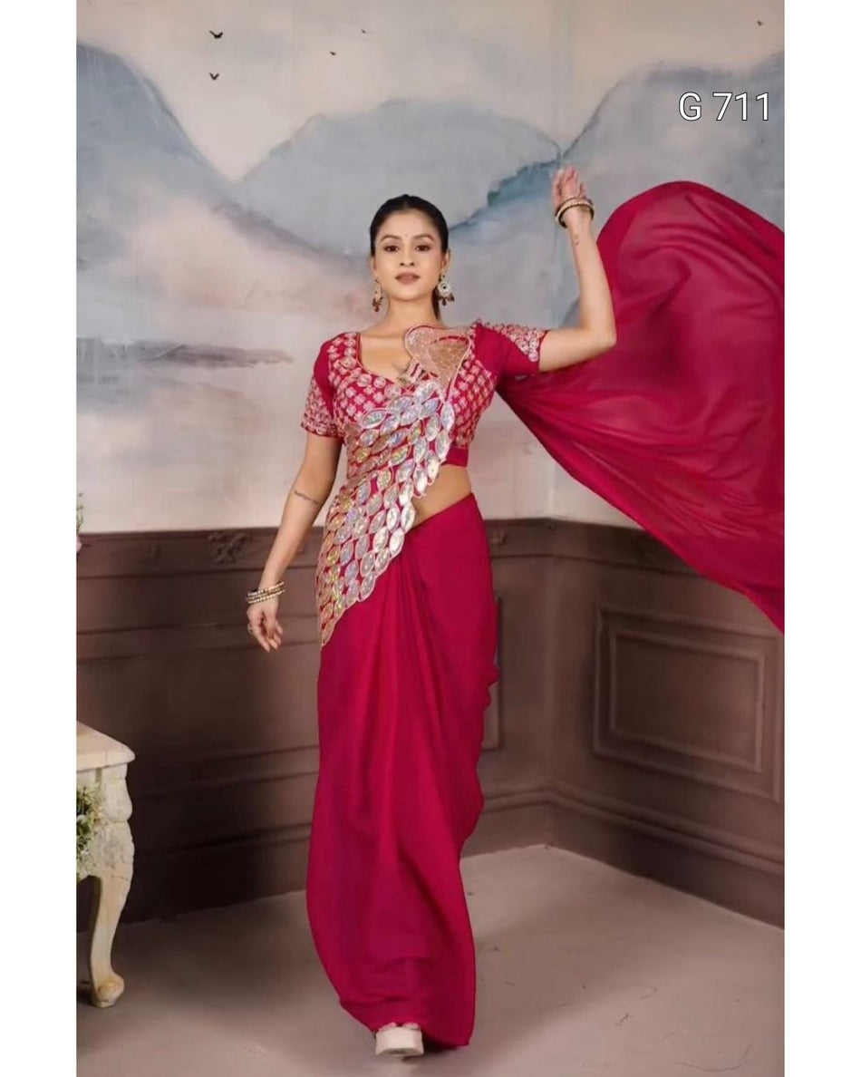 Luxury Jacket Saree Collection for Celebrations G 711