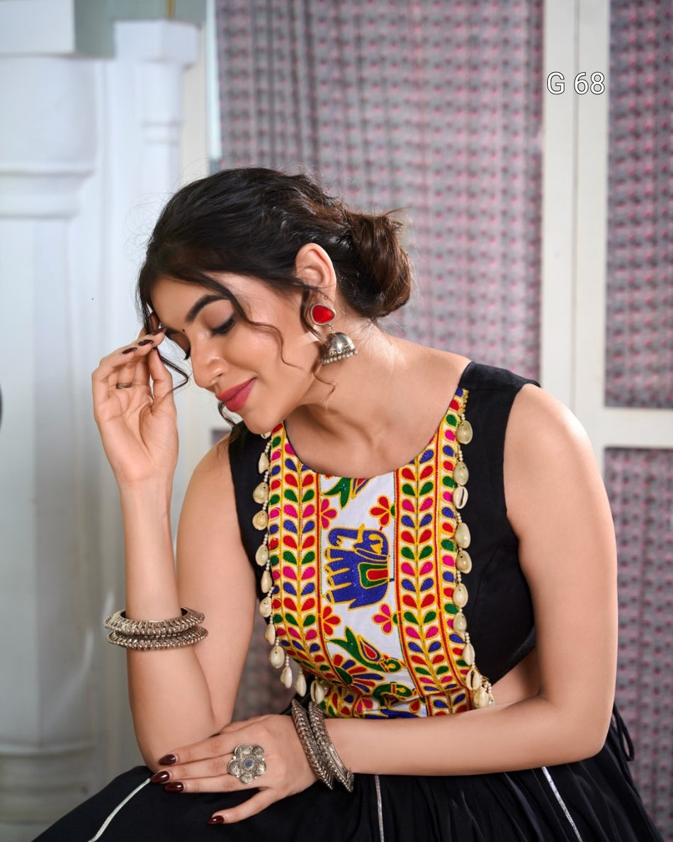 Rayon Lehenga with Lace Border & Gotta Patti Touch Up – G68