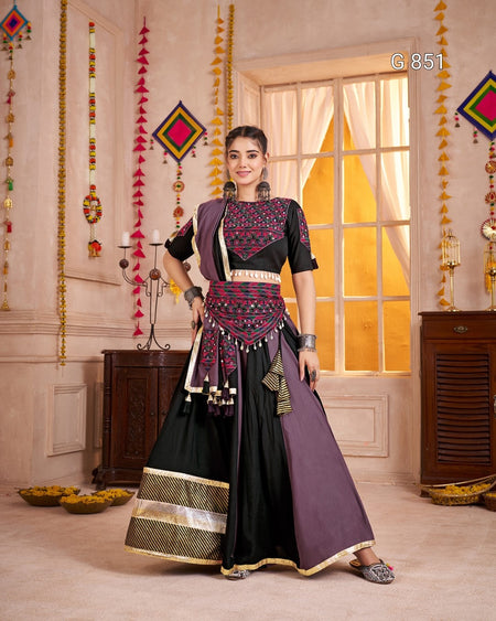 Woman in traditional outfit with decorative elements in a decorated room