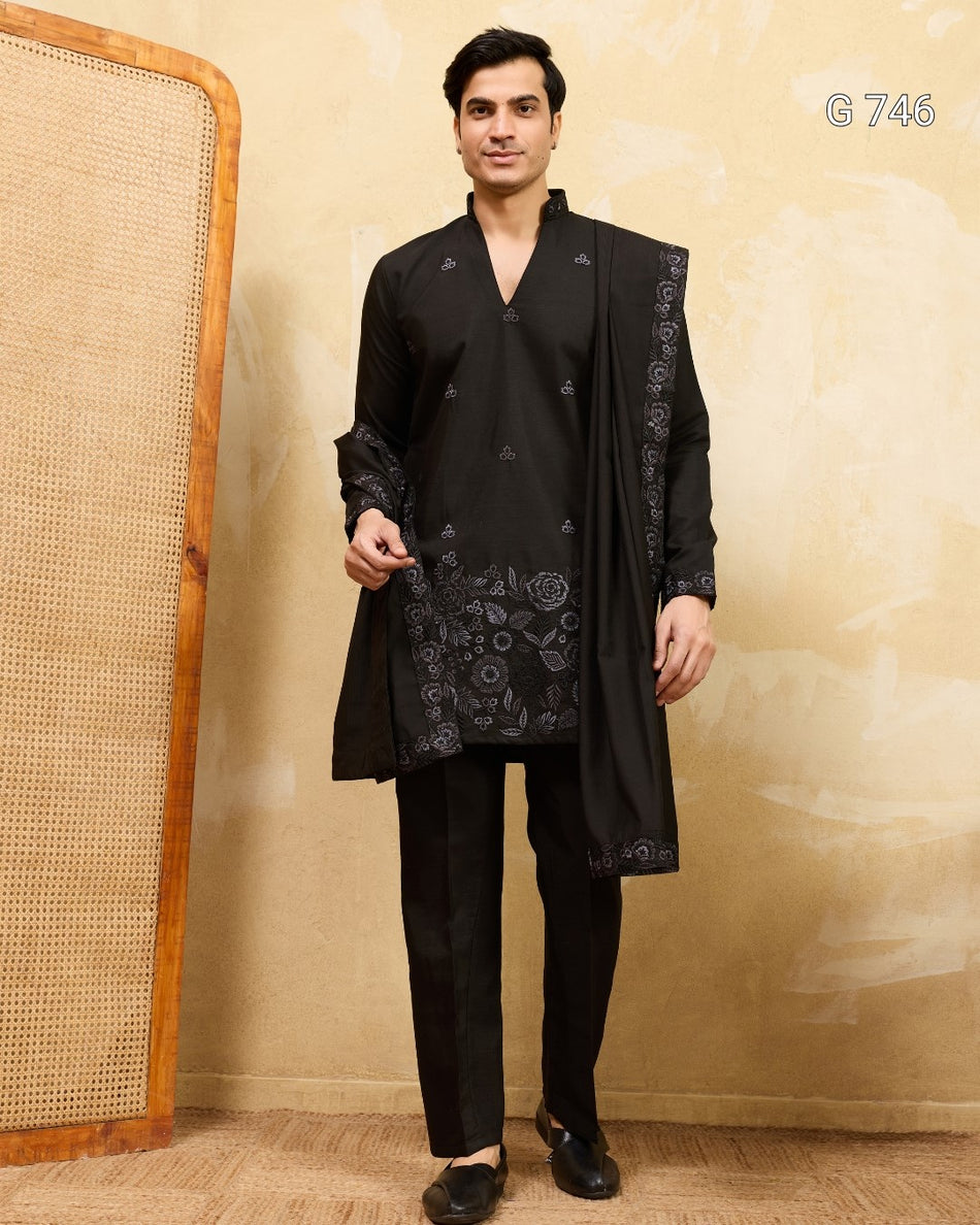 Luxurious Viscose Silk Kurta with Royal Appeal G 746