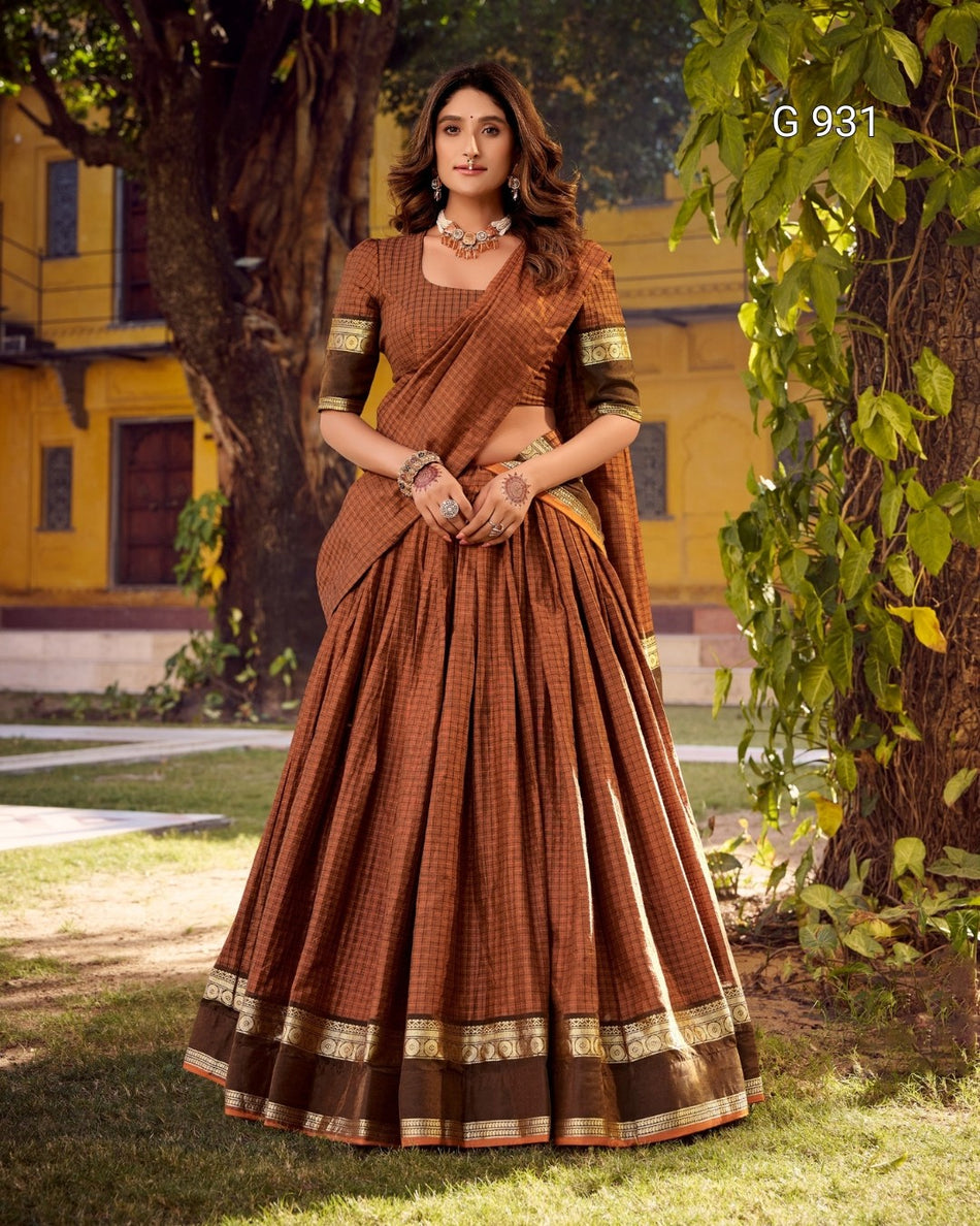 Premium Chettinad Ethnic Lehenga Set - G 931