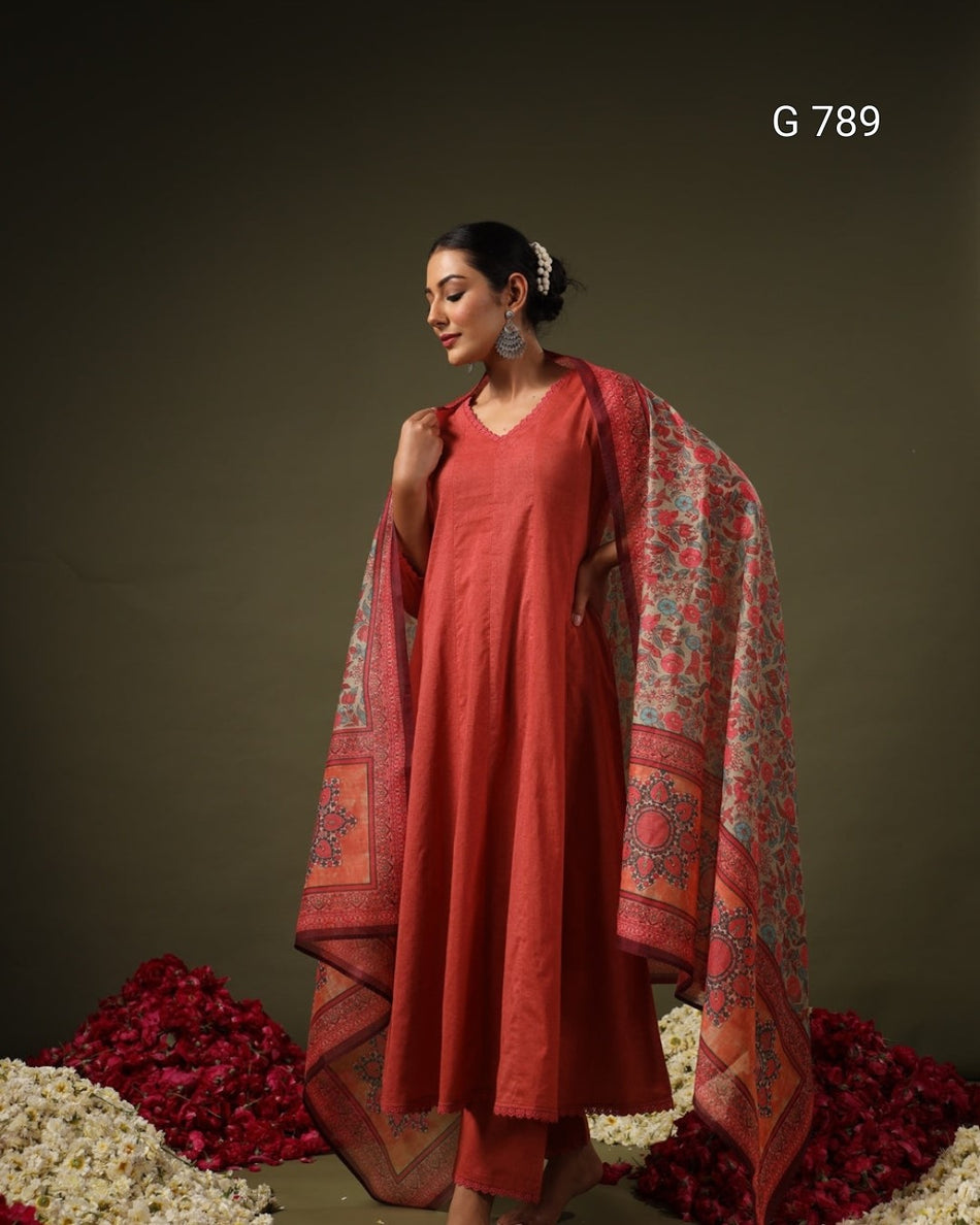 Designer Printed Rayon Suit with Elegant Appeal G 789