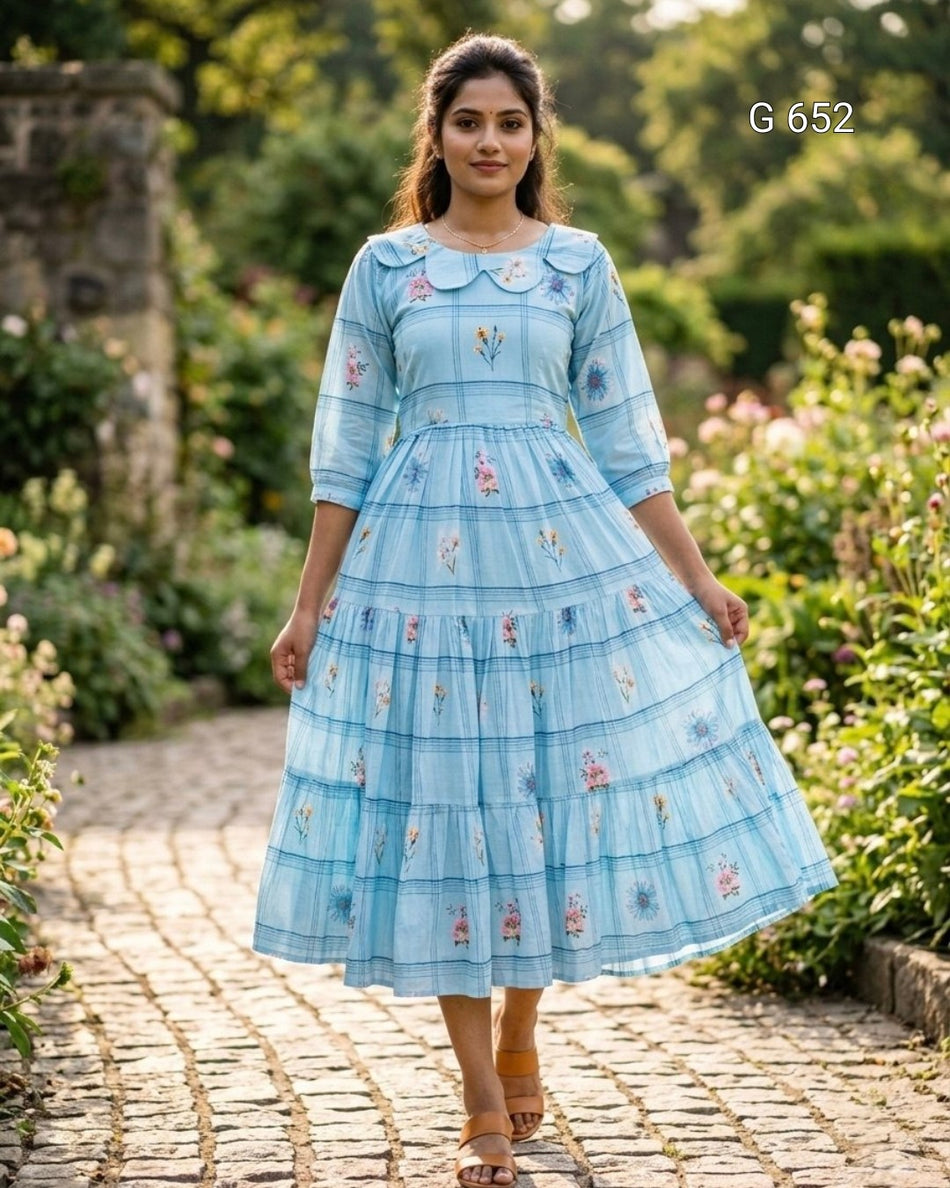 Graceful Designer Kurti with Flared Silhouette Detail G 652