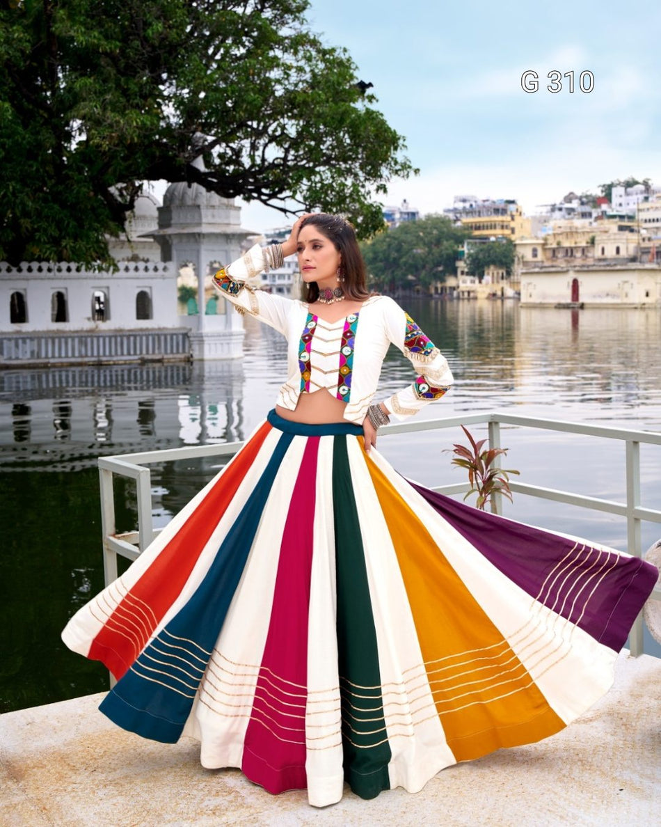 Pure Rayon Lehenga with Gota Patti & Mirror Work – G 310