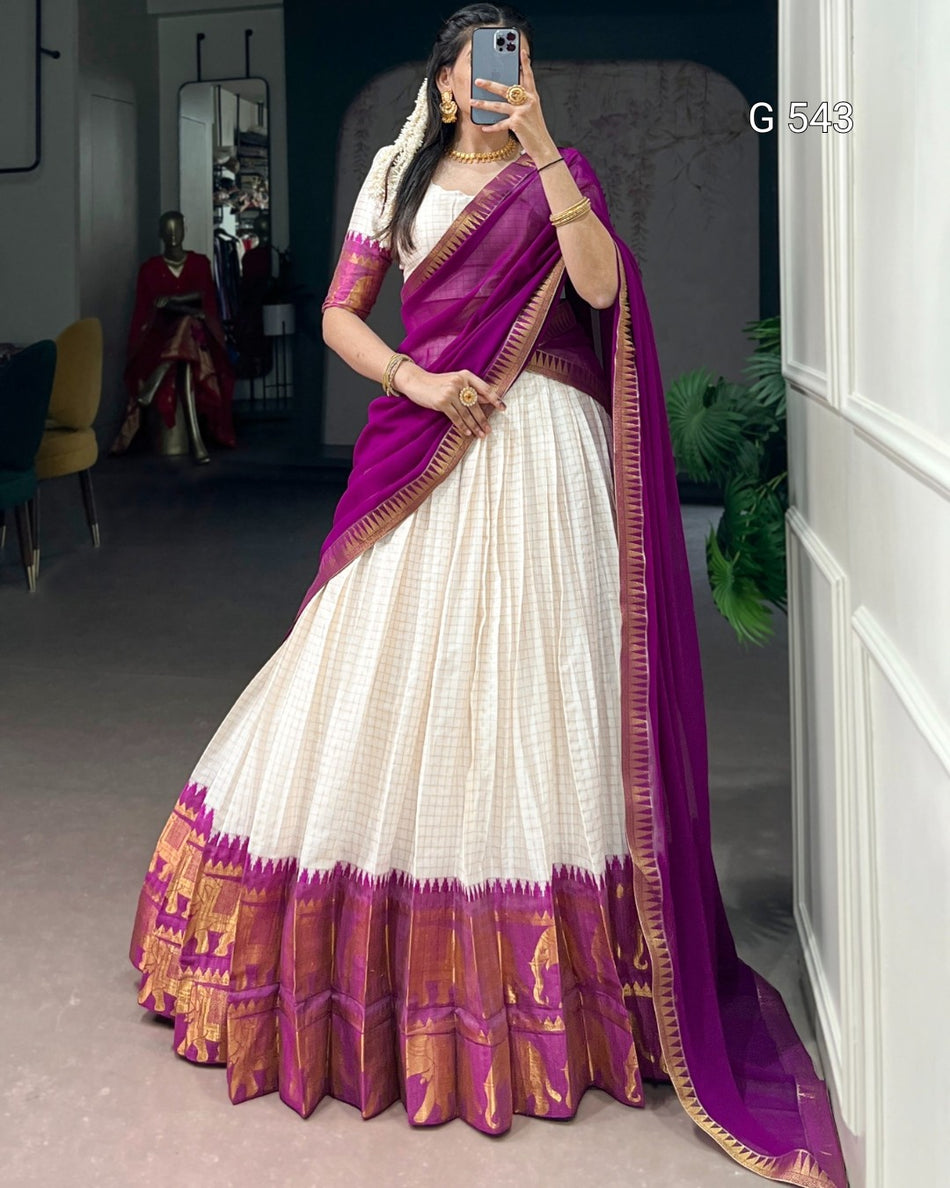 Graceful Poly Cotton Lehenga for Special Occasions - G 543