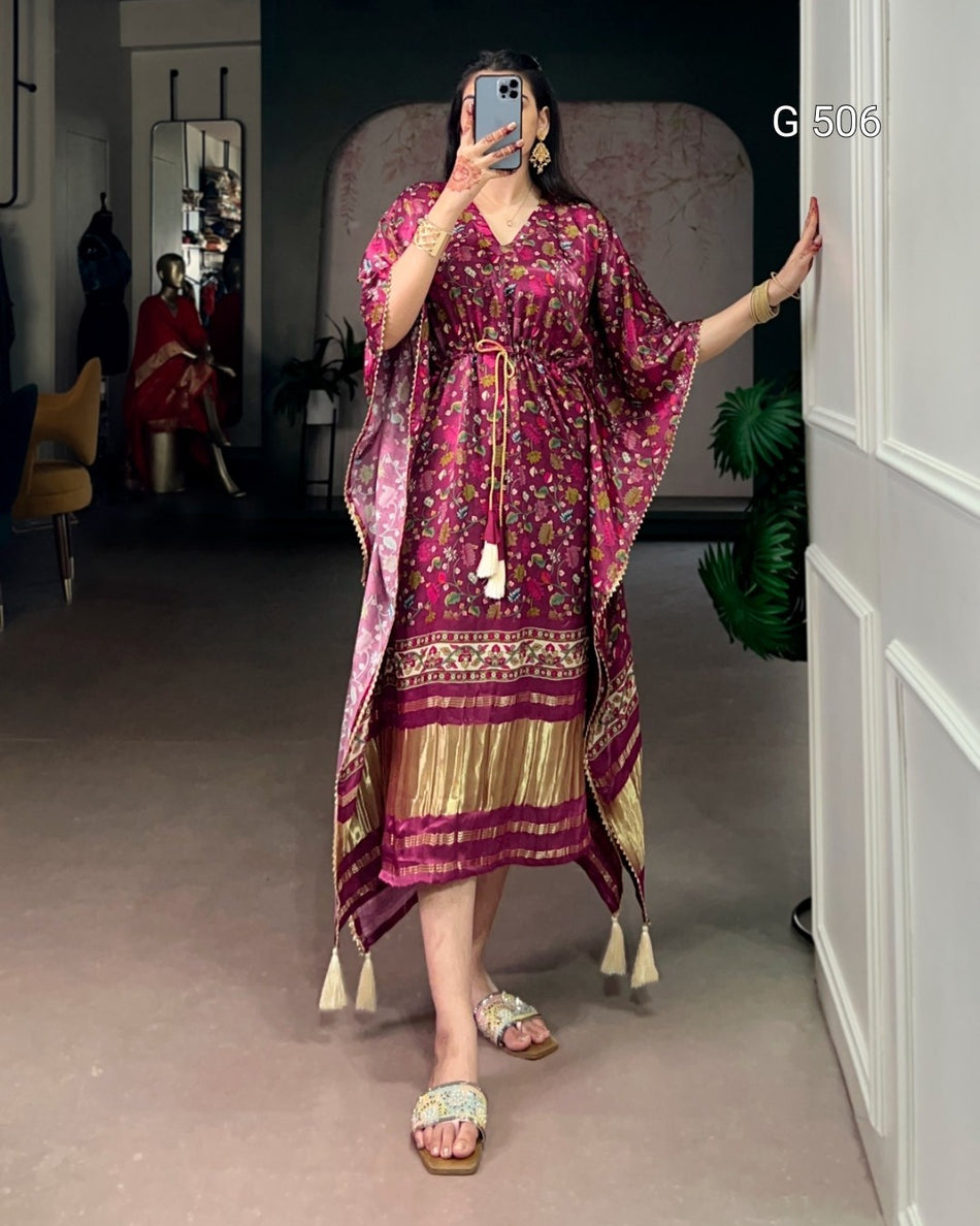 Premium Oversized Kaftan Dress with Flowing Design - G 506