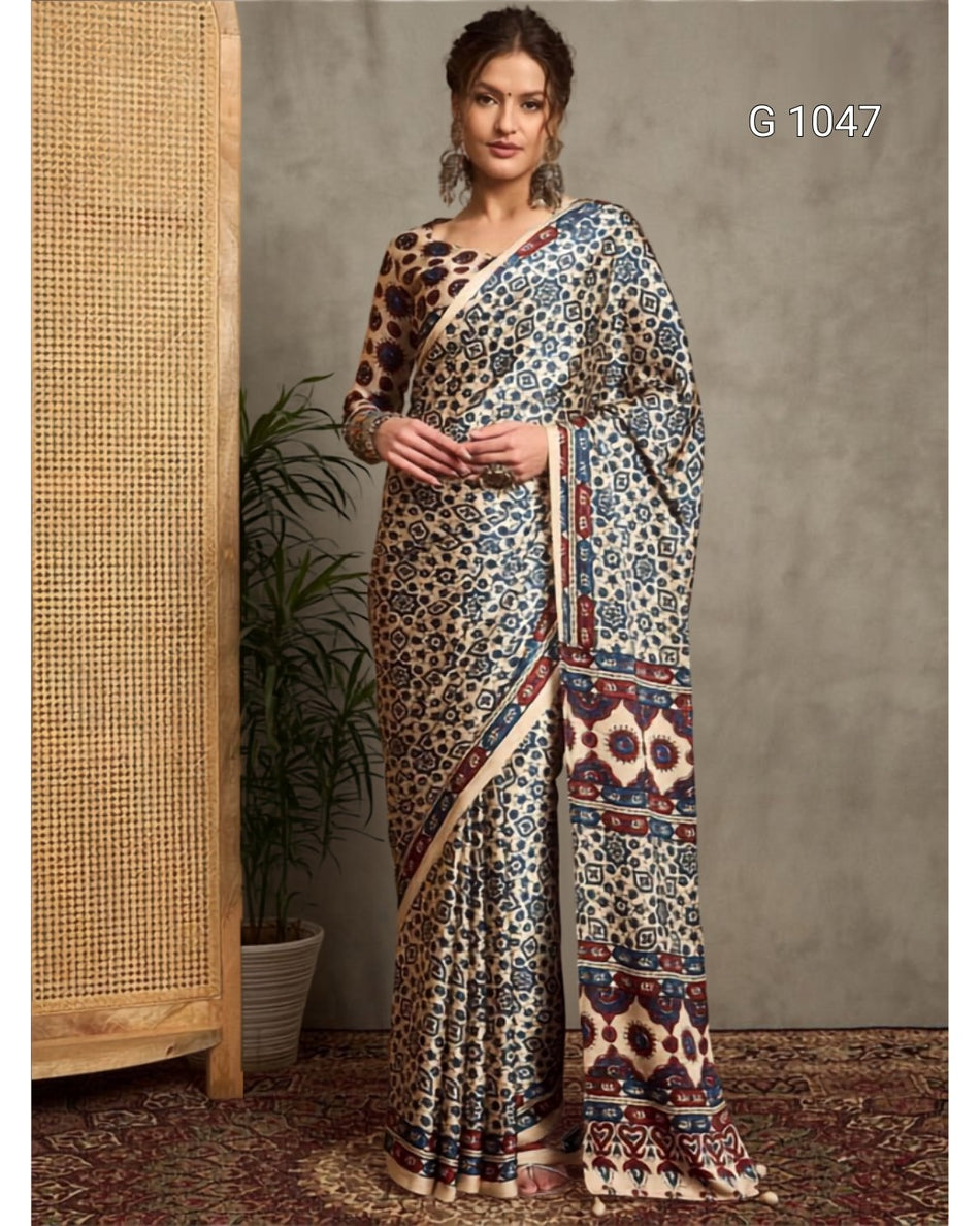 Stylish Gaji Satin Sarees for Every Occasion - G 1047