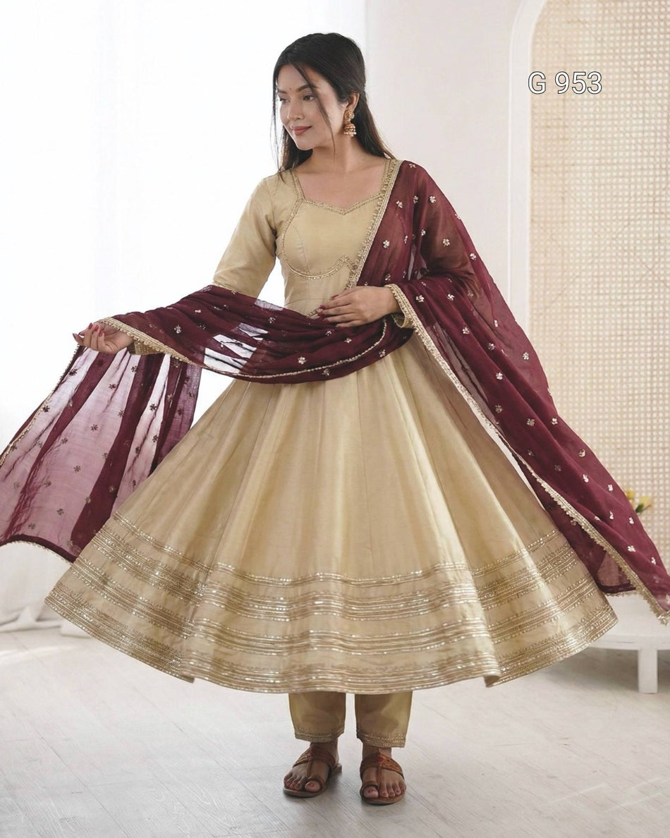 Premium Embroidered Anarkali Collection - G 953