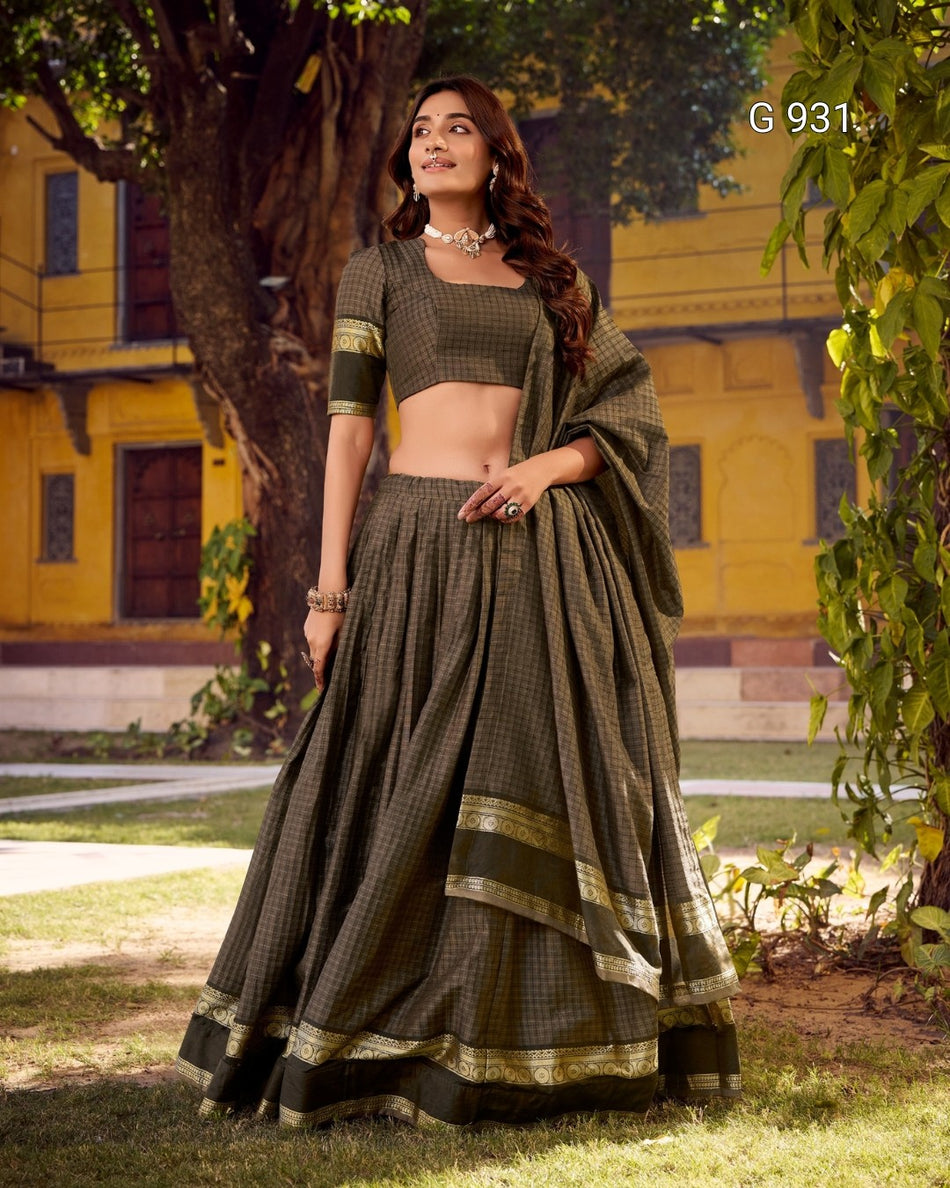 Premium Chettinad Ethnic Lehenga Set - G 931
