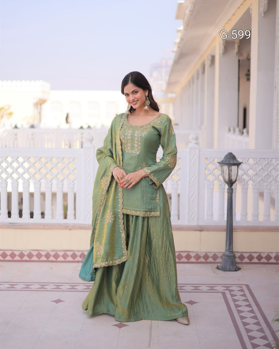 Beautiful Designer Sharara with Timeless Elegance - G 599