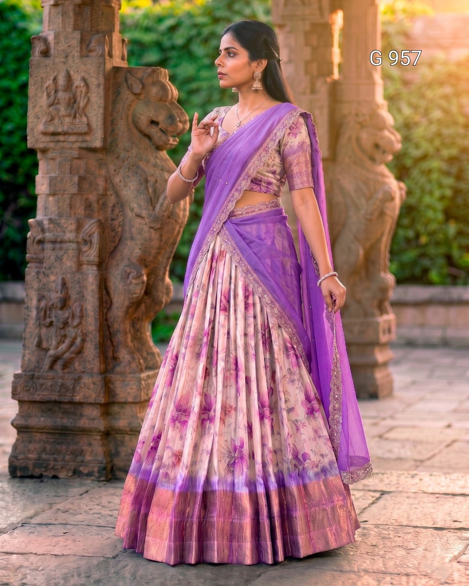 Luxury Kashmiri Dupatta Lehenga Set - G 957