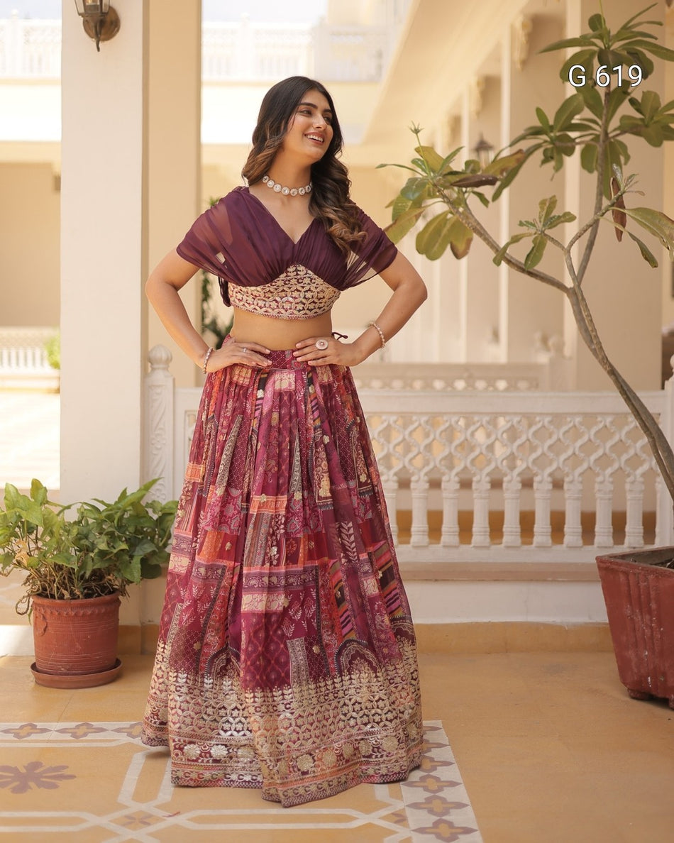 Luxurious Embroidered Lehenga for Special Occasions - G 619