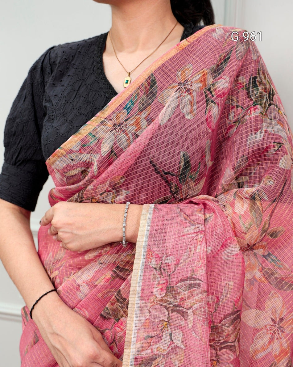 Blossom Kota Doria Saree Collection - G 961