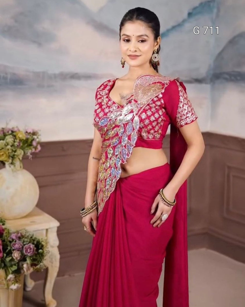 Luxury Jacket Saree Collection for Celebrations G 711